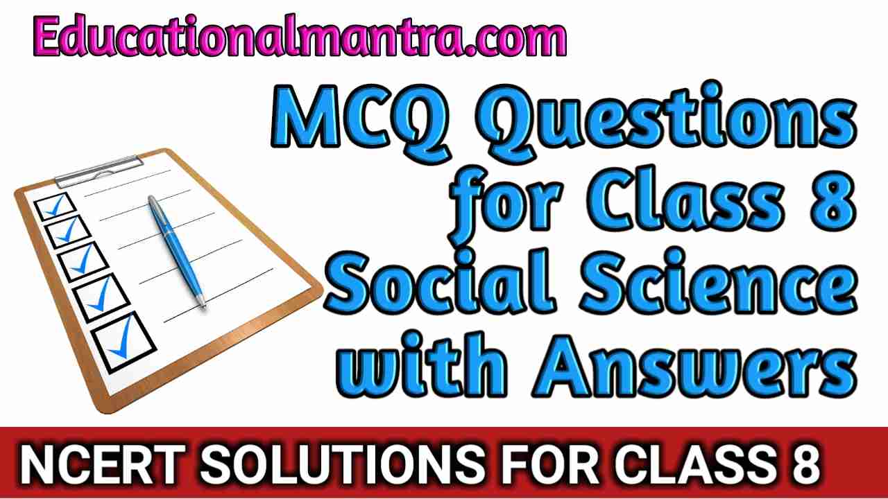 MCQ Questions | Class 8 Social Science Civics Chapter 1